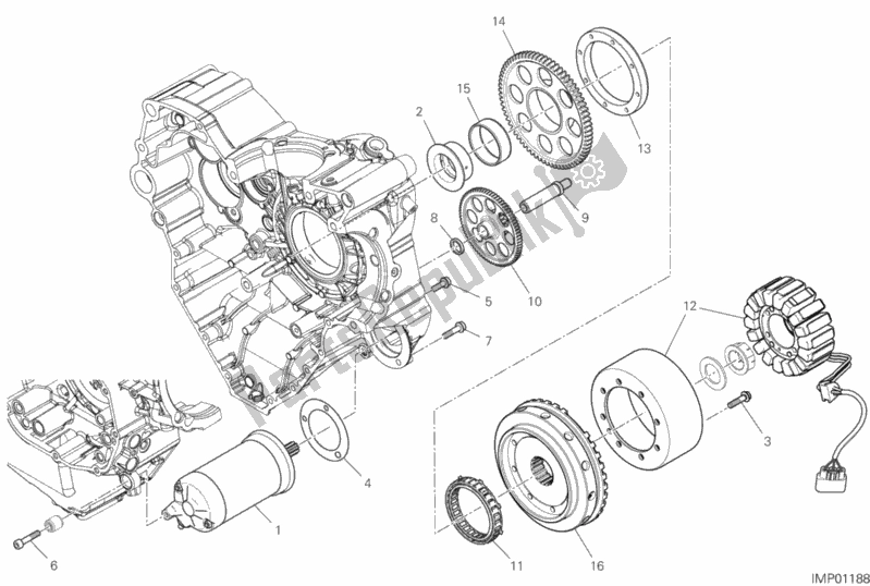 Tutte le parti per il Avviamento E Accensione Elettrici del Ducati Diavel 1260 S Brasil 2019